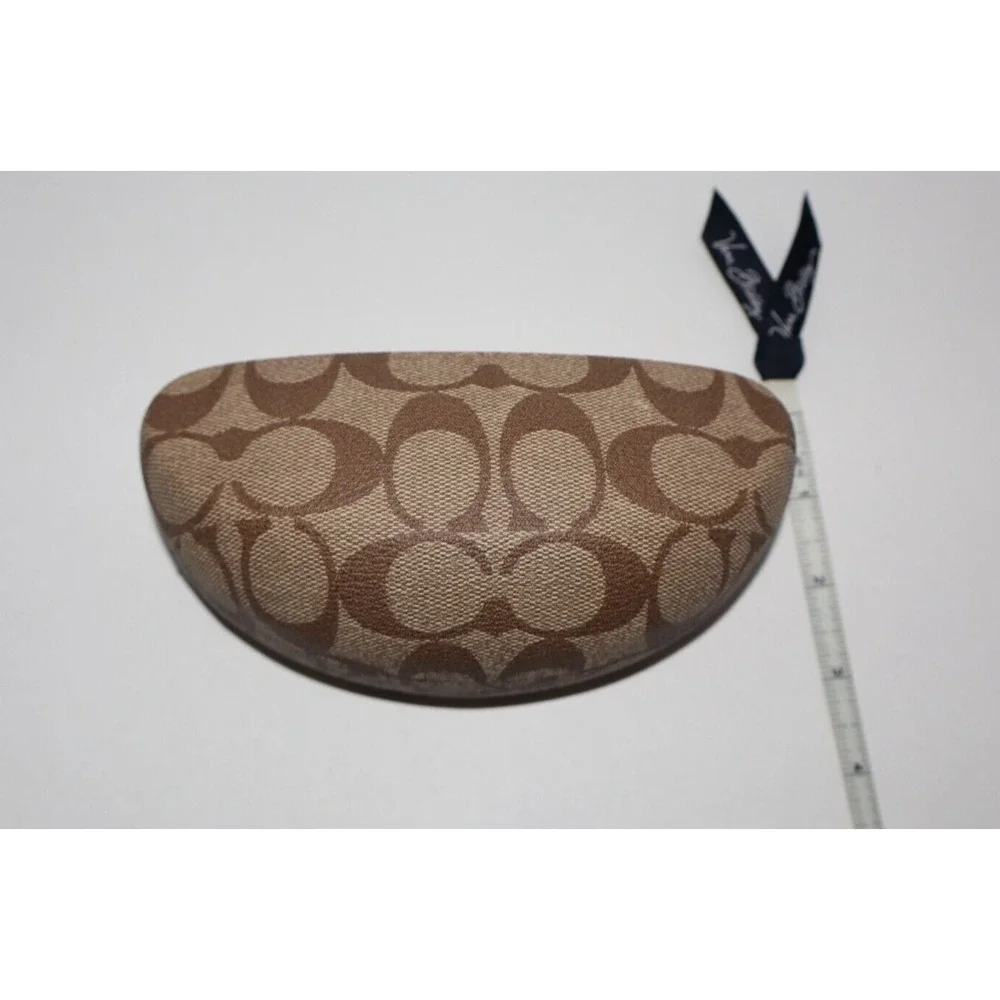 Coach Brown Monogram C Hard Shell Eyeglasses Sunglasses Clamshell Case